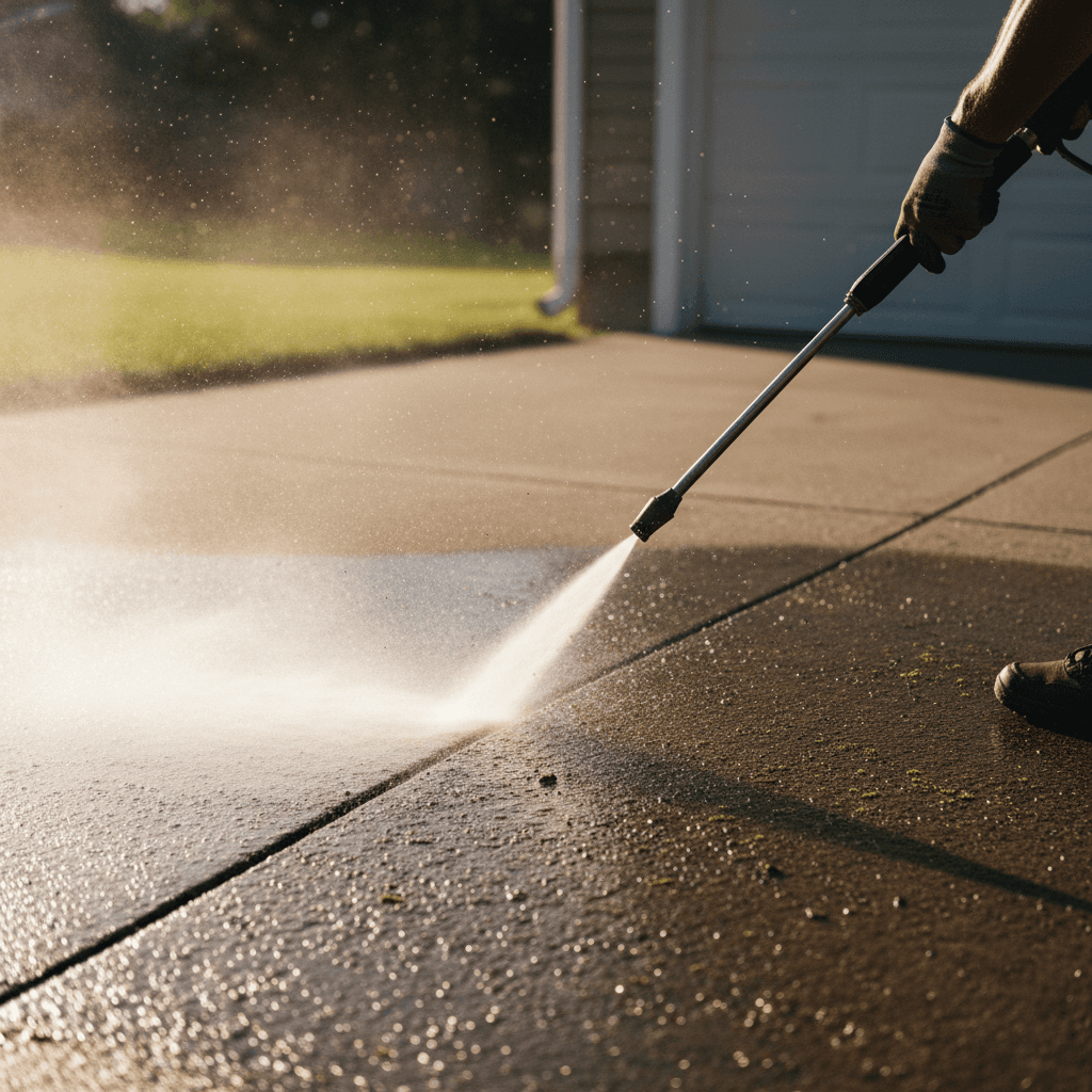 Pressure washing project